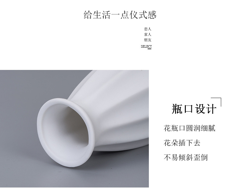 2025 Frosted unfired white ceramic small vase Mini Creative and simple living room home flower arrangement and dried flower decoration piece pic 10