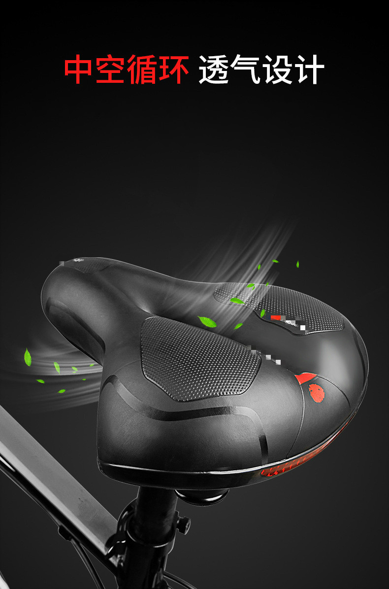 Thickened saddle, mountain bike seat, large rear saddle, soft and comfortable seat, cycling equipment accessories pic 7