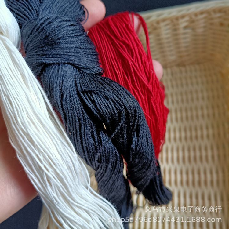 【3-11】 Bagged cotton thread 2000 per piece for embroidery insoles and hook patterns, thick thread, white foreign thread, old-fashioned cotton thread, polyester quilt thread, binding thread, black, white and red available pic 3