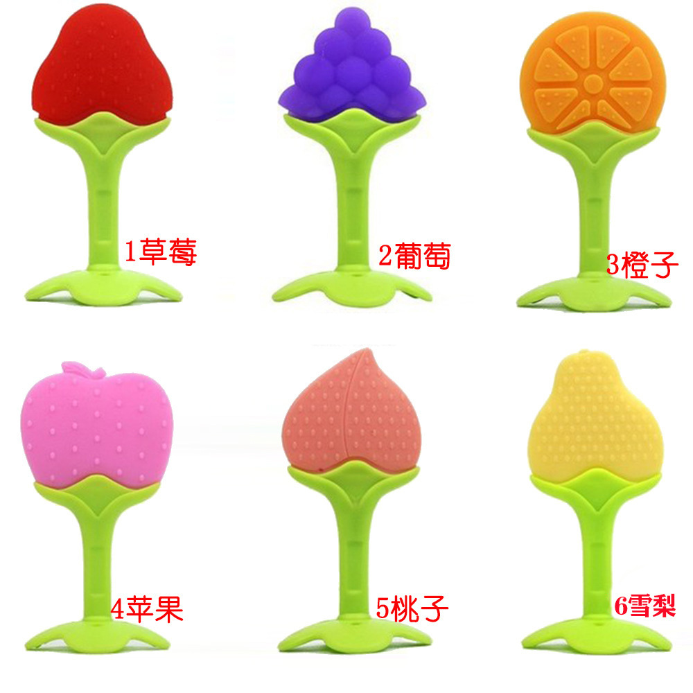 跨境新款牙胶安全婴儿牙胶 宝宝磨牙棒 水果牙胶 草莓橙子葡萄水果牙胶 无味详情10