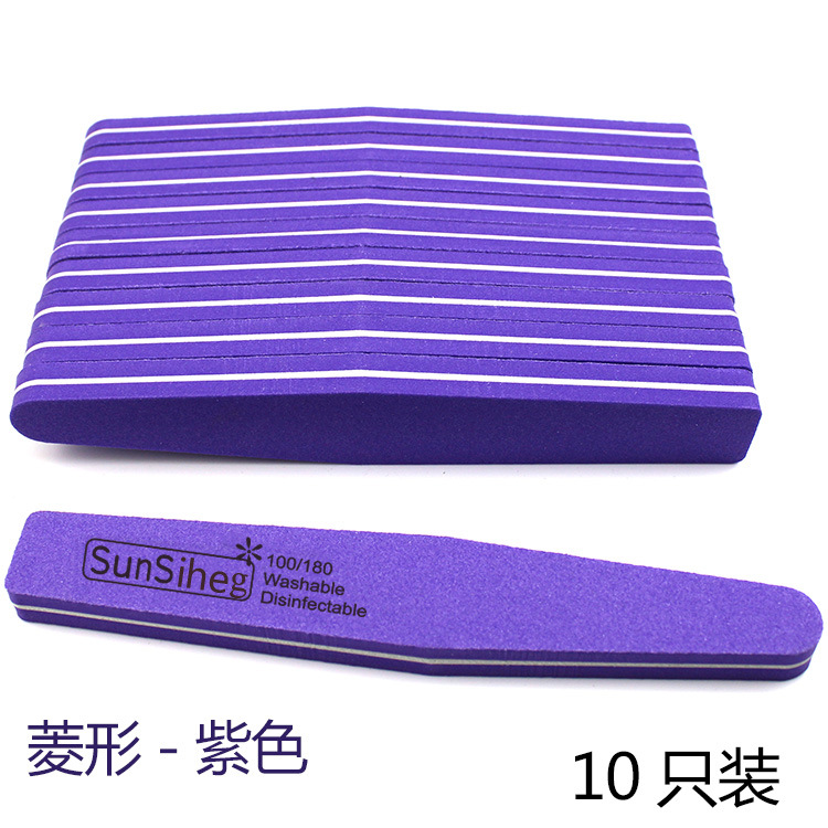 NAIL FILES Cross-border Stock Nail Tools diamond-shaped sponge rubbing strips High elastic cotton Double-sided abrasive nail files pic 11