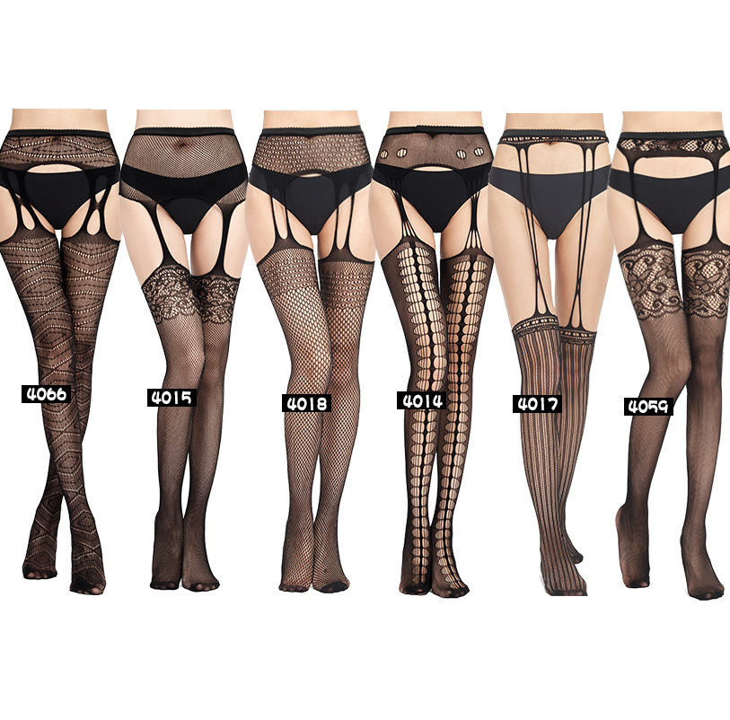 情趣丝袜连体开裆吊带一体外贸大码性感免脱吊带袜丝袜渔网袜批发详情4