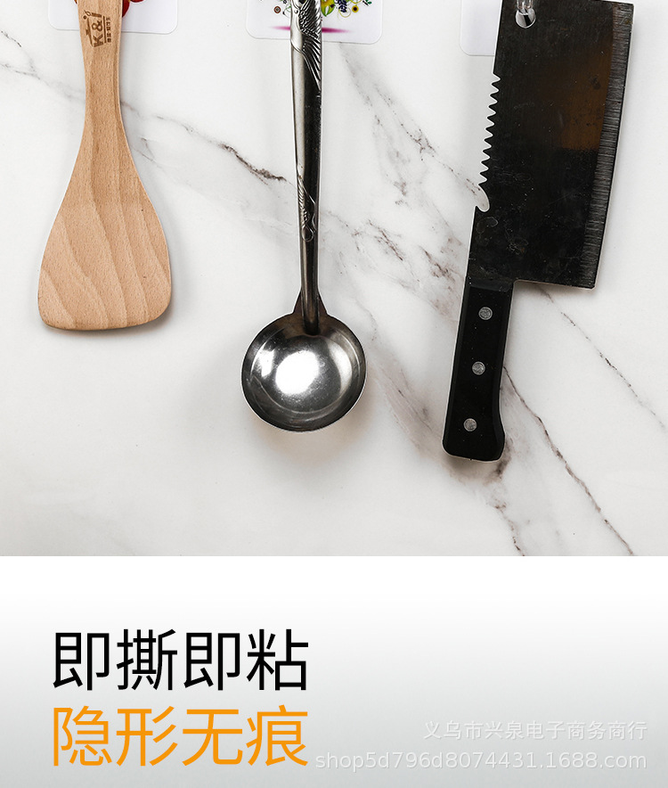 【1-1区】花片【衣帽钩】1500/件粘钩衣帽钩厨房浴室粘胶免打孔新款无痕亚克力挂钩批发详情5