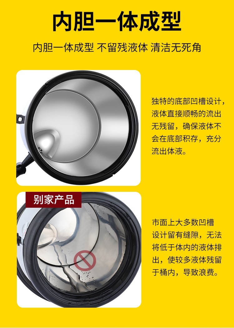 304 stainless steel milk tea insulated bucket for cold preservation, commercial double-layer milk tea bucket, soy milk bucket, coffee bucket, hot water and tea bucket pic 6