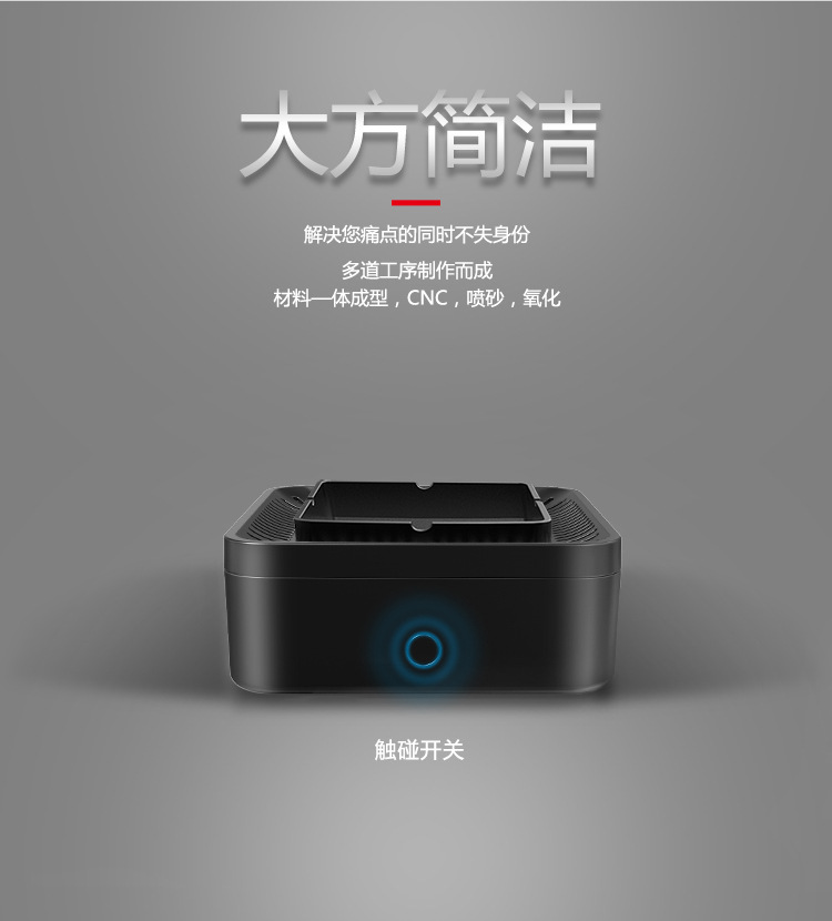 烟净化器代发负离子净化粉尘烟灰缸空气家用办公室详情5