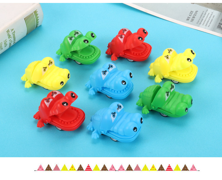 Crocodile rebound car bagged, large-mouthed animal rebound car cartoon mini biting crocodile, street stall night market toy wholesale pic 13