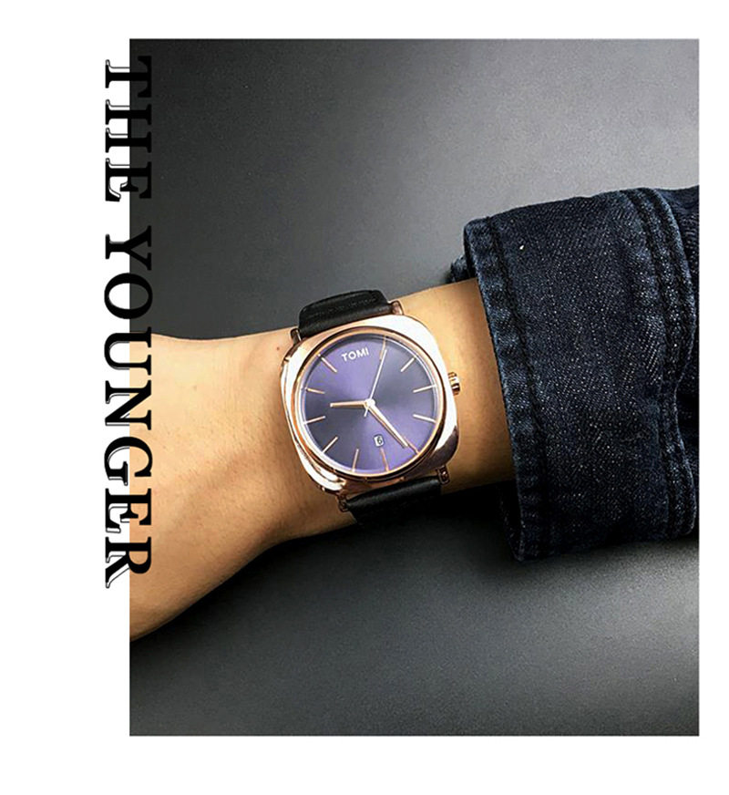 【厂家直供】TOMI 特米方型日历表商务男非机械表时尚韩版学生表详情7