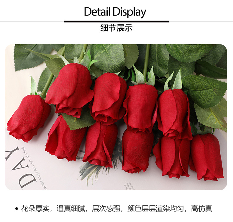 仿真玫瑰花单支逼真手感保湿INS风家居装饰婚庆手捧花玫蕾香皂花工艺品礼品详情29