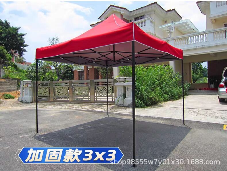 Outdoor advertising sunshade, folding four-corner retractable tent, advertising umbrella, windproof and rainproof, large umbrella for setting up stalls, four-legged tent pic 18