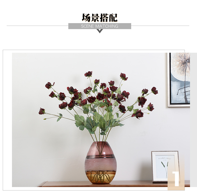 若惜高端天香牡丹花仿真花束婚庆软装家居装饰摆件假花玫瑰花批发详情11