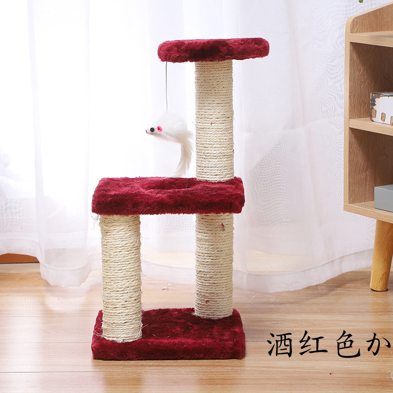 Wholesale of three-layer three-column cat climbing frames, sisal cat scratch boards, cat toys, stress-relieving cat scratch columns, and cat climbing frames for cross-border trade pic 11