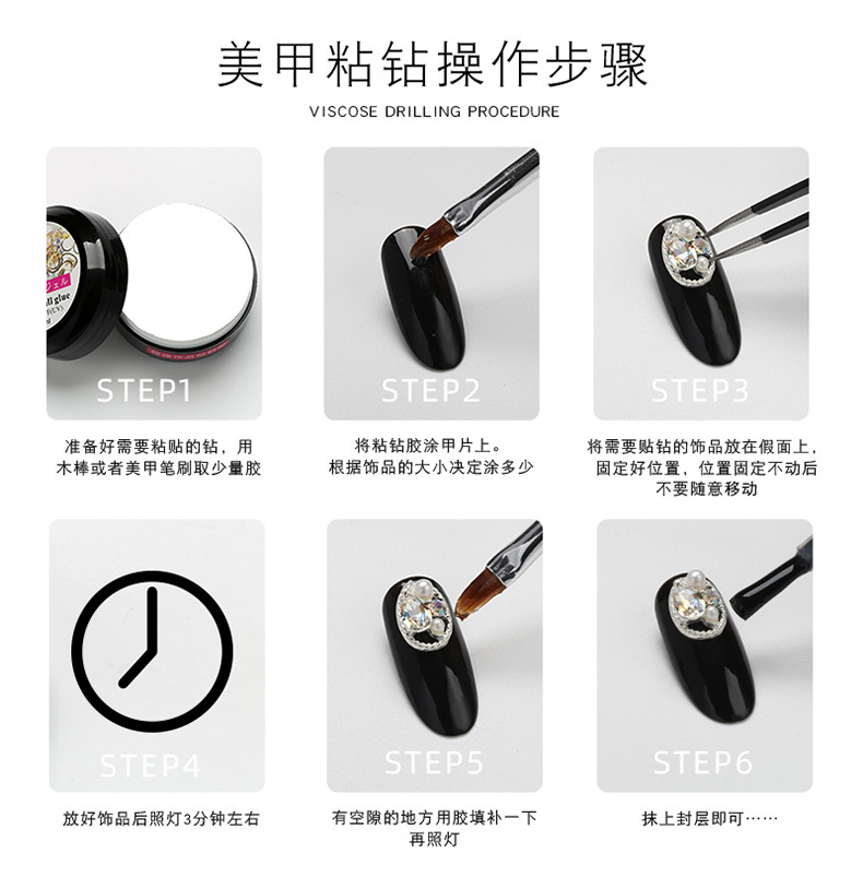 New alloy rhinestone bow, Japanese-style pearl super sparkling rhinestone drop pendant, popular nail art accessory pic 8