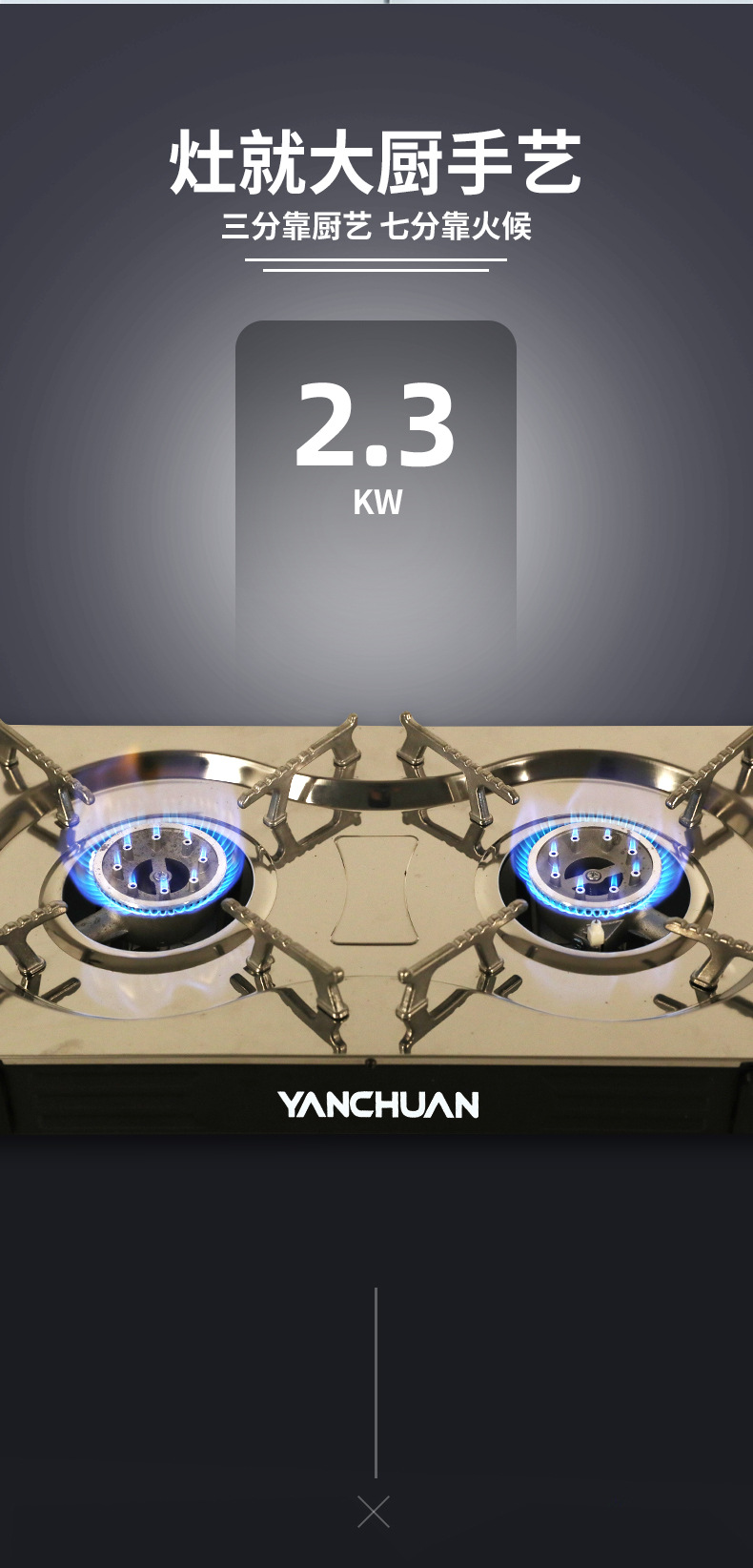 户外双灶卡式炉便携式卡磁炉野外防风炉具野营烧烤瓦斯双头燃气灶详情2