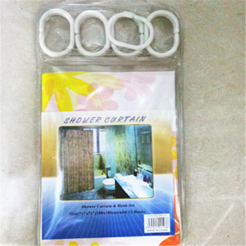 PE single-color/patterned bathroom luxury simple water-blocking shower curtain 180*180CM factory direct sale one piece pic 13