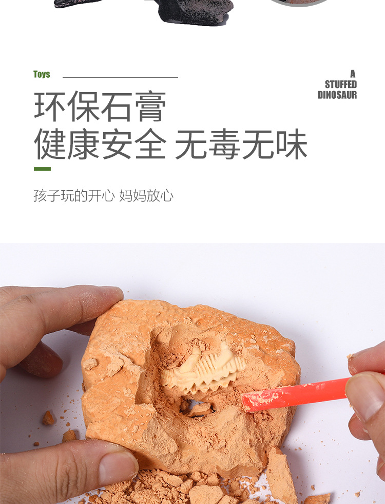 跨境考古挖掘盲盒恐龙挖宝玩具模型挖掘考古玩具恐龙蛋考古挖宝详情8