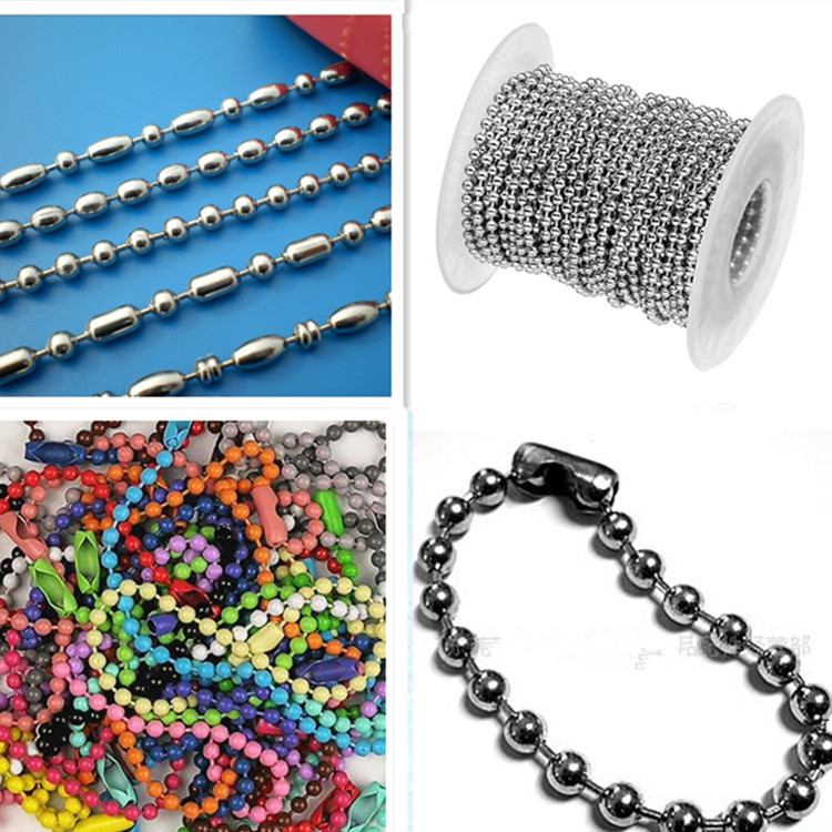 Wholesale 304 stainless steel bead chain, Guka tag chain, colored electroplated wave chain, curtain wave bead chain in stock pic 25