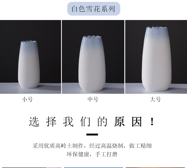 2025现代简约陶瓷插花花瓶创意拉丝复古黑白色干花器北欧家居装饰摆件花瓶陶瓷装饰家居摆件酒店用品简约花瓶摆件详情5