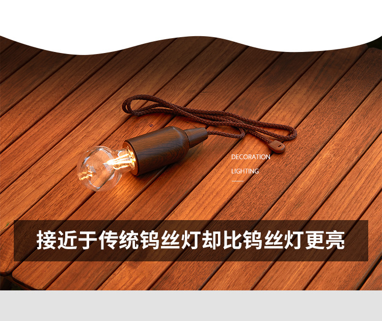 厂家跨境户外便携露营灯复古照明LED拉线灯拉绳灯野营灯照明详情6