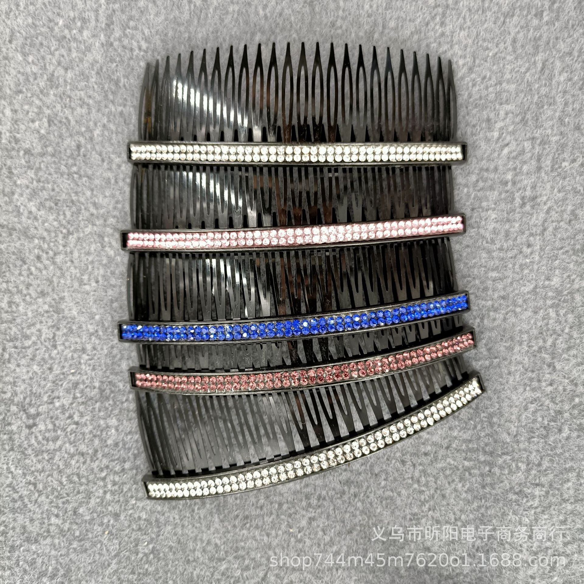 Double-row diamond hair combs, plastic Korean-style insert combs, 2-yuan store wholesale, bangs comb accessories, 1-yuan hair comb wholesale pic 3