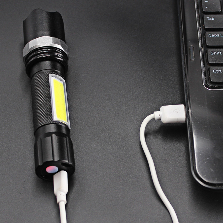 The new usb charging Android interface, powerful flashlight with zoom, built-in lithium battery, logo, side light and flashlight from Hunter Tiger pic 7