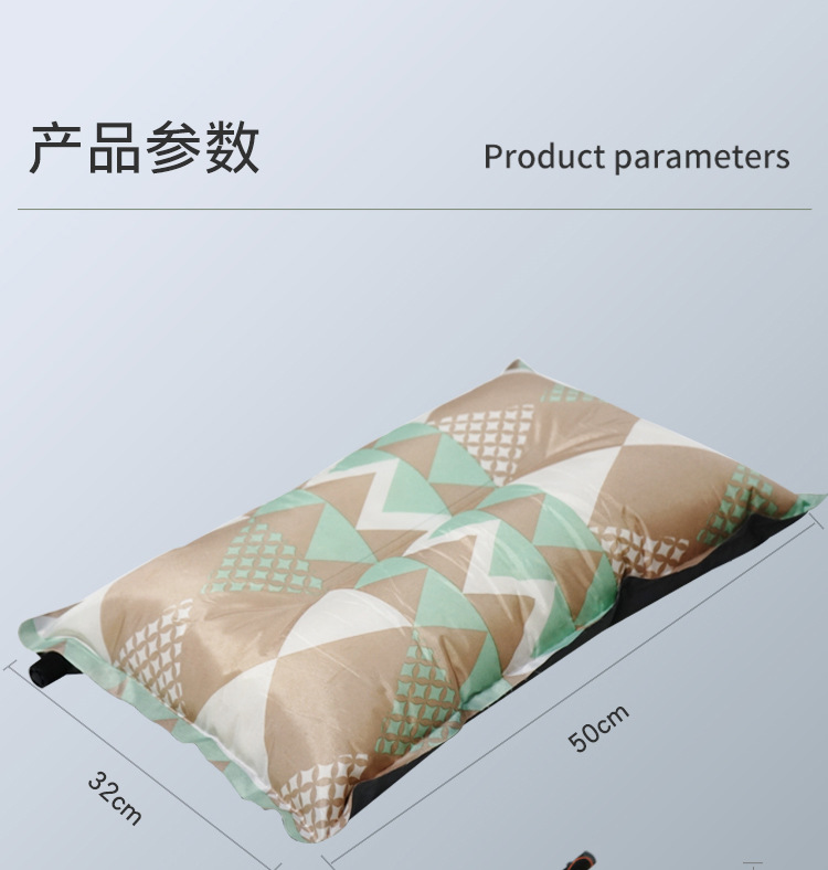 Inflatable ethnic-style printed pillows, sleeping pillows, car travel pillows, backrest pillows, outdoor leisure camping storage air pillows pic 14