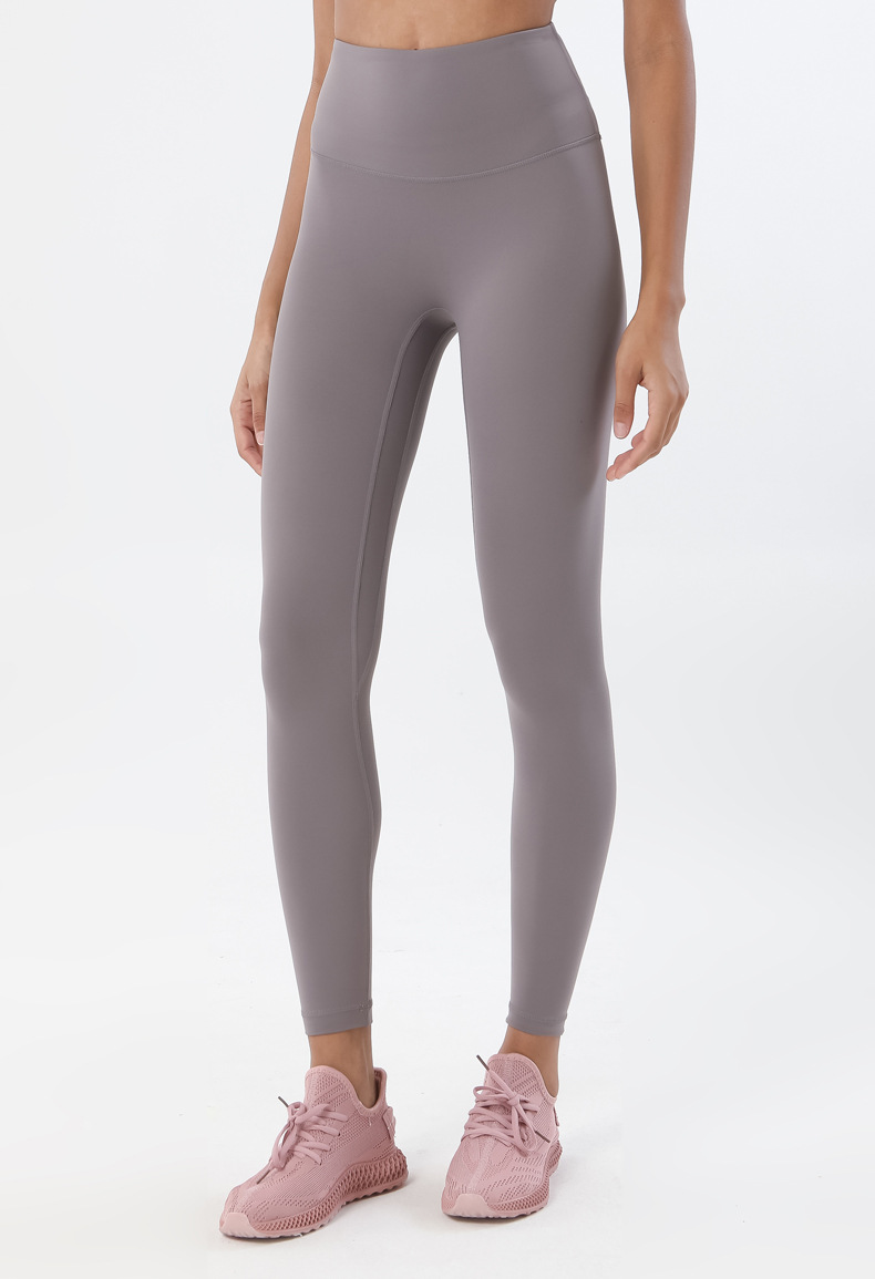 2022 Diamond Double-sided Brushed nude Yoga Pants for Women, European and American high-waisted hip-lifting peach-buttocks fitness pants pic 39