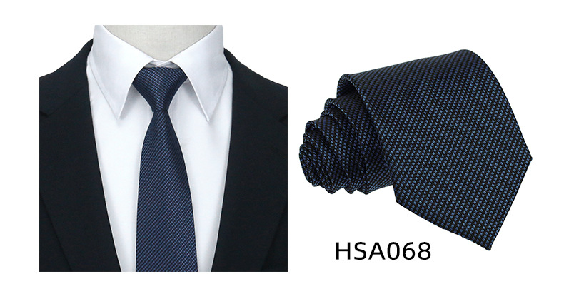 男士高级商务领带制服西装休闲7.5cm宽涤丝婚礼伴郎手打格子领带详情36