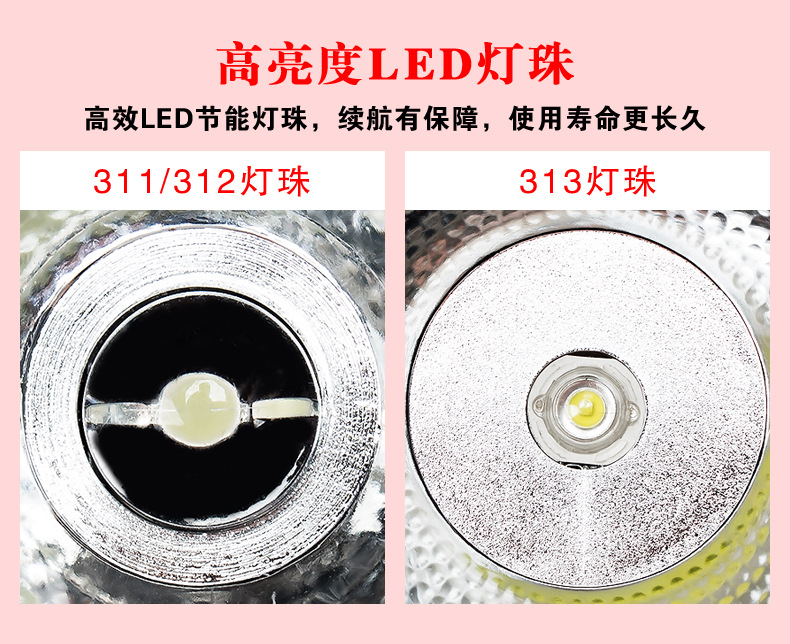 Rechargeable LED high-intensity flood control and fire emergency flashlight, waterproof outdoor camping large and small household appliance flashlight pic 14