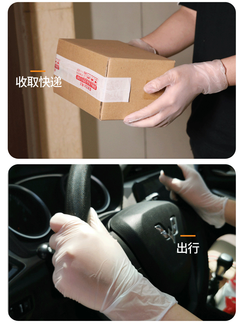 一次性PVC手套透明劳保家务清洁美容纹绣烘焙防护食品胶手套批发详情18