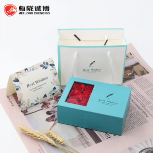 白色蝴蝶结首饰盒手提袋一件代发擦银布证书项链包装盒礼盒套装详情2