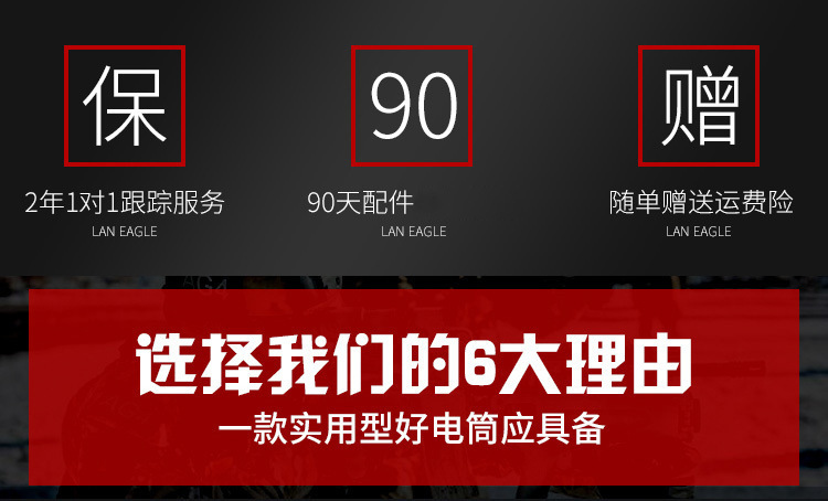 Zoom long-range mini LED aluminum alloy strong light flashlight, USB charging COB work light, cross-border special flashlight pic 4