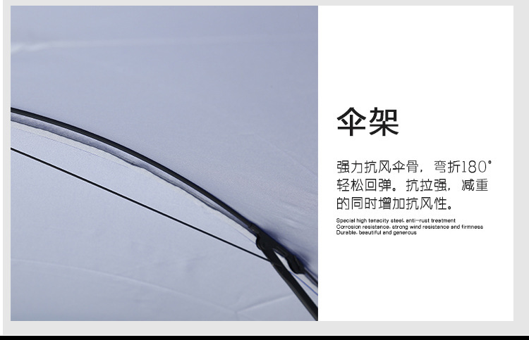 厂家批发创意三折倒杆银胶伞晴雨两用礼品雨伞广告伞可做logo详情12