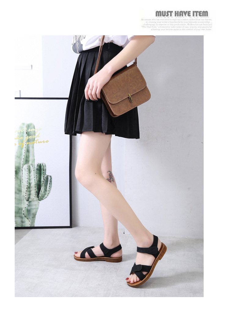 牛筋底凉鞋平底鞋2025夏季新款鞋子学生罗马鞋沙滩鞋软底一字女鞋详情16