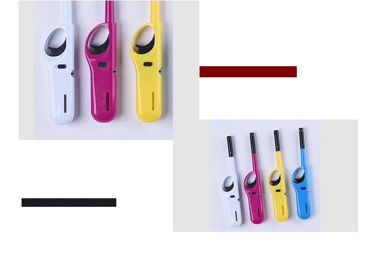 跨境实色明火点火器烧烤打火机厨用煤气灶器具加黑管电子点火器详情17