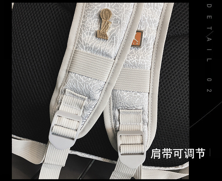The new sports backpack with cracked white cement for boys and girls is a sporty, casual and fashionable travel backpack that is cool and trendy pic 9