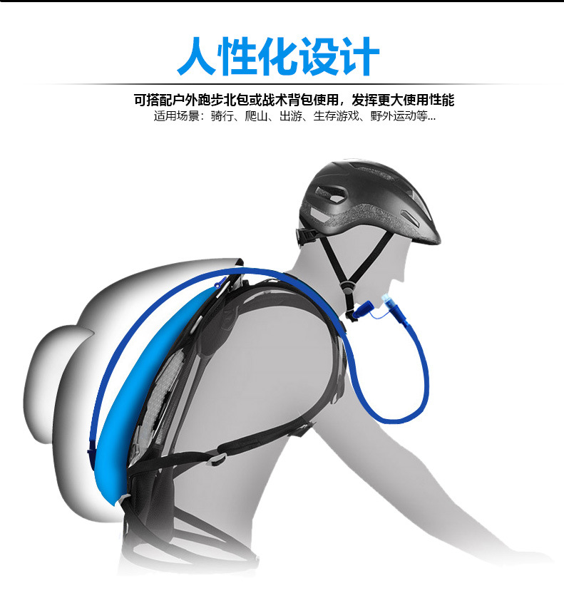 Cross-border best-selling outdoor portable folding water bags, mountain climbing, cycling water bags, running, fitness, camping drinking water bags, camping pic 11