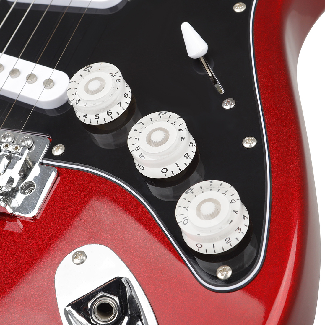 Electric guitar volume knob cap, guitar compatible potentiometer cap, transparent flying saucer knob, three sets of instrument wholesale pic 8