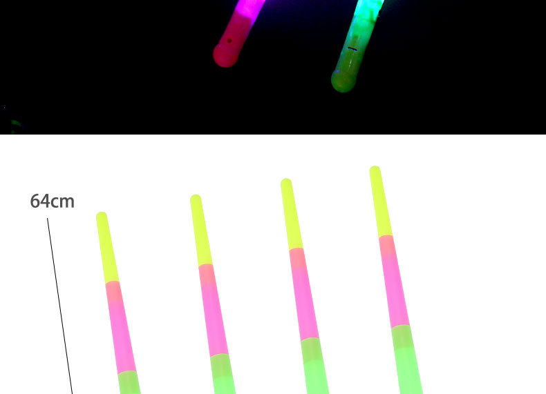 发光四节棒热卖大号收缩棒发光棒闪光棒四节伸缩荧光棒厂家批发详情11
