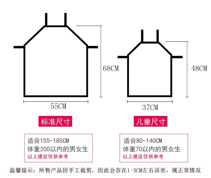 儿童简笔画室围裙卡通帆布可擦手亚麻棉麻纯棉围裙定制倒穿衣详情23