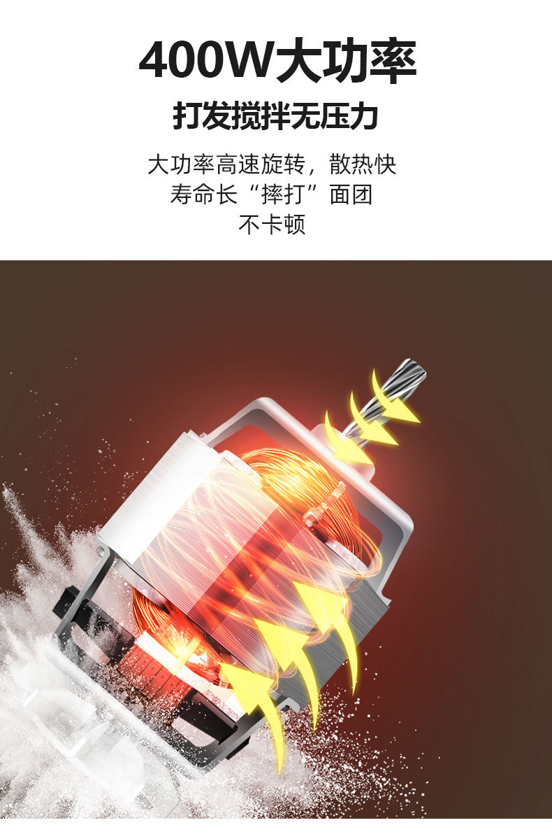 跨境热卖SOKANY6622家用多功能全自动揉面机 搅拌机厨师机3.5L详情6