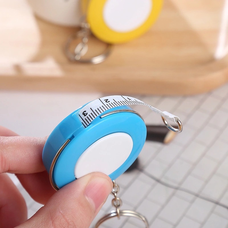 Mini cute candy-colored keychain tape measure, portable small tape measure, clothing measuring tape, gift tape measure, LOGO printed wholesale pic 5