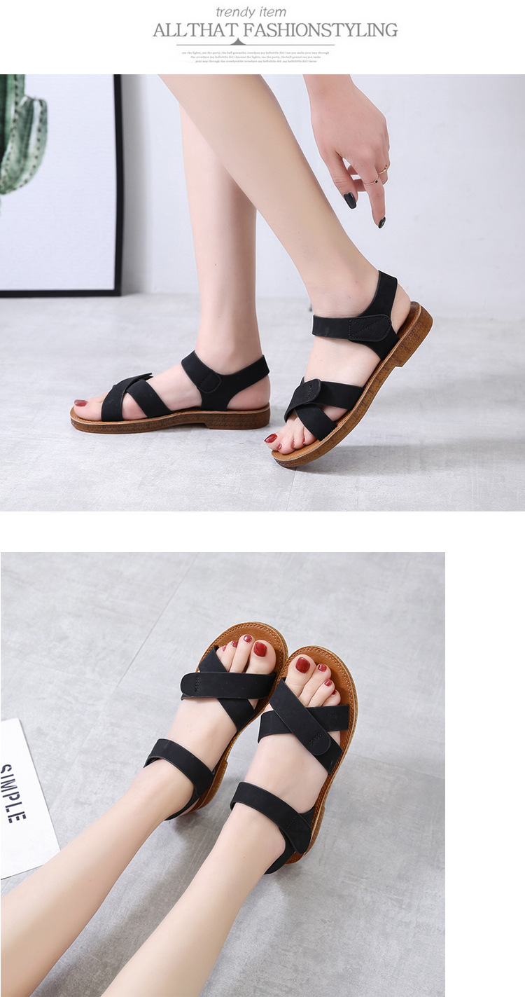 牛筋底凉鞋平底鞋2025夏季新款鞋子学生罗马鞋沙滩鞋软底一字女鞋详情15