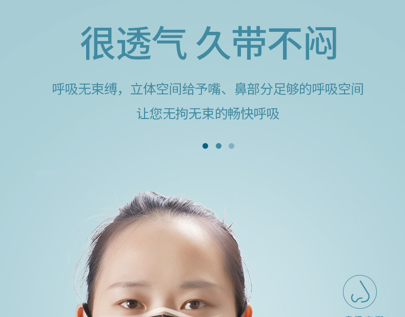 凹凸防尘口鼻罩透气儿童明星同款瘦脸可清洗黑色男女防护口罩现货详情5