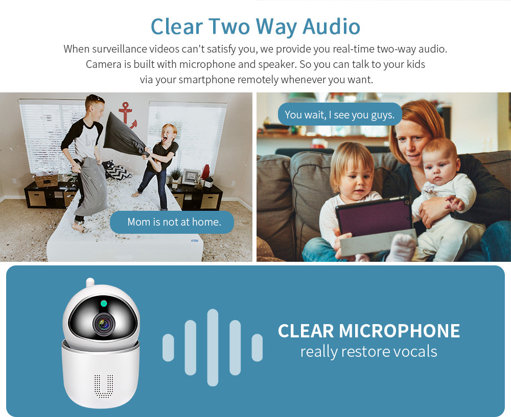 TUYA Smart Remote Cloud Storage Camera, high-definition swing head Small U camera, indoor home monitor pic 5