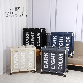 可束口防尘方框收纳筐仿麻时尚现代简约可折叠家居收纳篮批发详情1