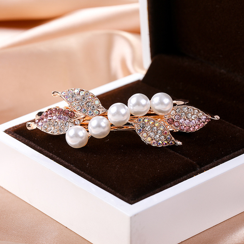 发夹高级感小香风马尾夹女士超闪轻奢水钻顶夹水晶盘发后脑勺头饰详情17