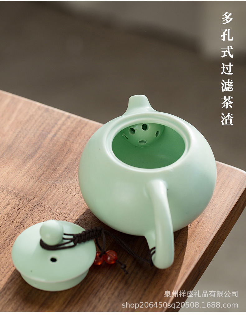Ding Kiln Kung Fu Travel tea set, ceramic complete set, outdoor portable tea set wholesale gift, one pot, two cups, four cups pic 8