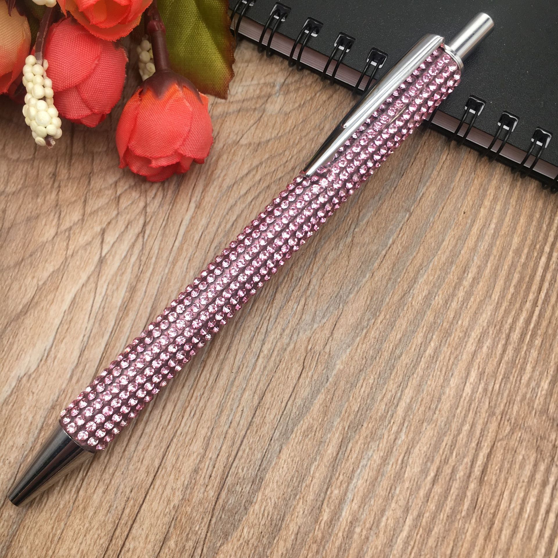 Metal core press diamond pens, ballpoint pens, multi-color copper metal pens, crystal pens, water diamond pens are in stock and available for wholesale pic 4