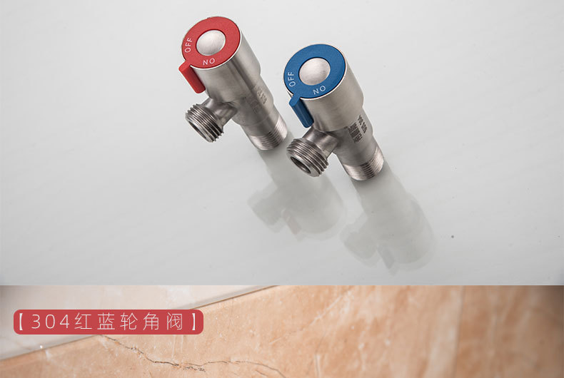 Ximans 304 stainless steel Angle valve, all-copper Angle valve, water heater water stop switch valve, 4-minute DN15 ceramic core pic 9