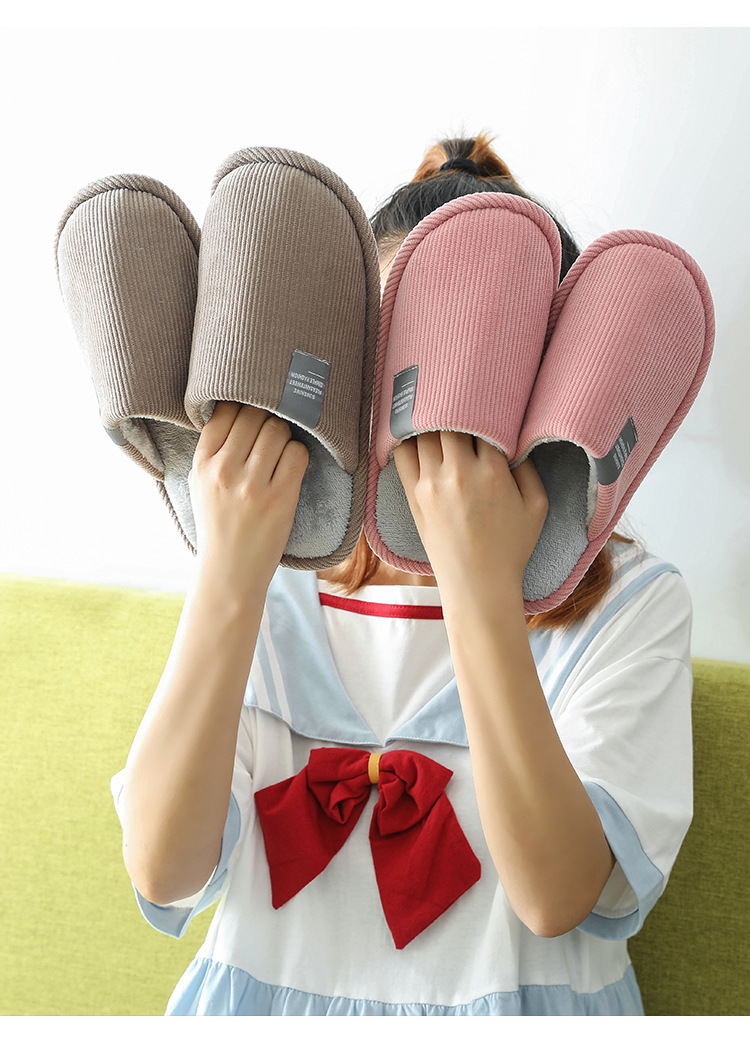 春夏日式居家居无声棉拖鞋男女士室内软底木地板家用布底拖鞋详情14